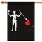 Toland Home Garden Black and White Jolly Roger Halloween Outdoor House Flag 40" x 28"